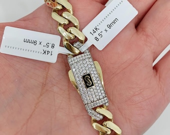 14K 9MM 8.5” MONACO BRACELET