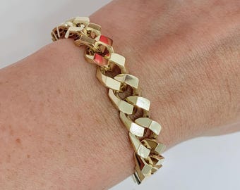 14K 8MM 8'' SQUARED MONACO BRACELET
