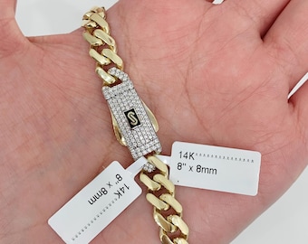 14K 8MM 8” MONACO BRACELET