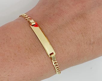 14K Baby Cuban link Bracelet
