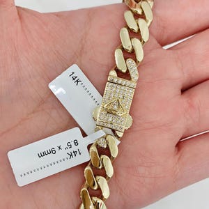 14K 9MM 8.5” MONACO BRACELET