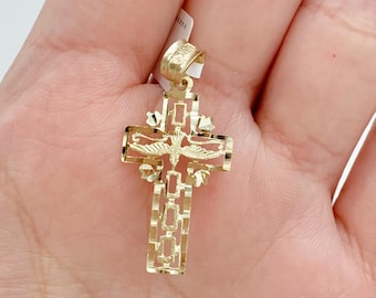 14K Cross Pendant with Holy Spirit