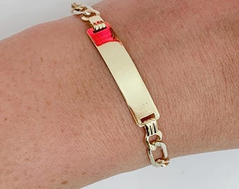 14K 2 Tone Baby Bracelet