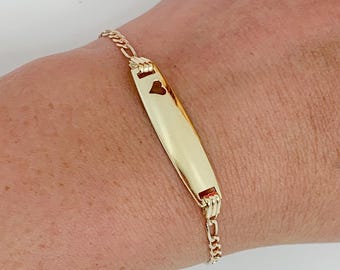 14K Baby Bracelet with Heart