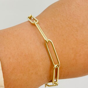 14K 7MM Oval Open Link Bracelet