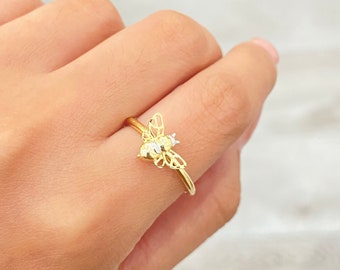 14K Honey Bee Ring