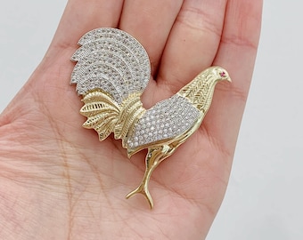 14K CZ ROOSTER PENDANT