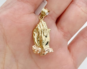 14K Praying Hands Pendant