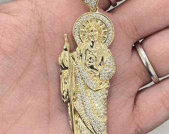 14K CZ St. Jude Pendant