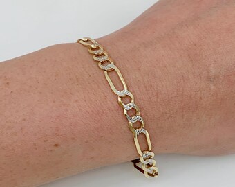 14K 5MM FIGARO Bracelet