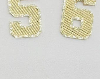 14K Number Pendants