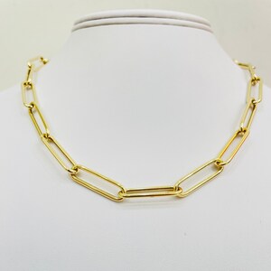 14K 7MM Oval Open Link Chain