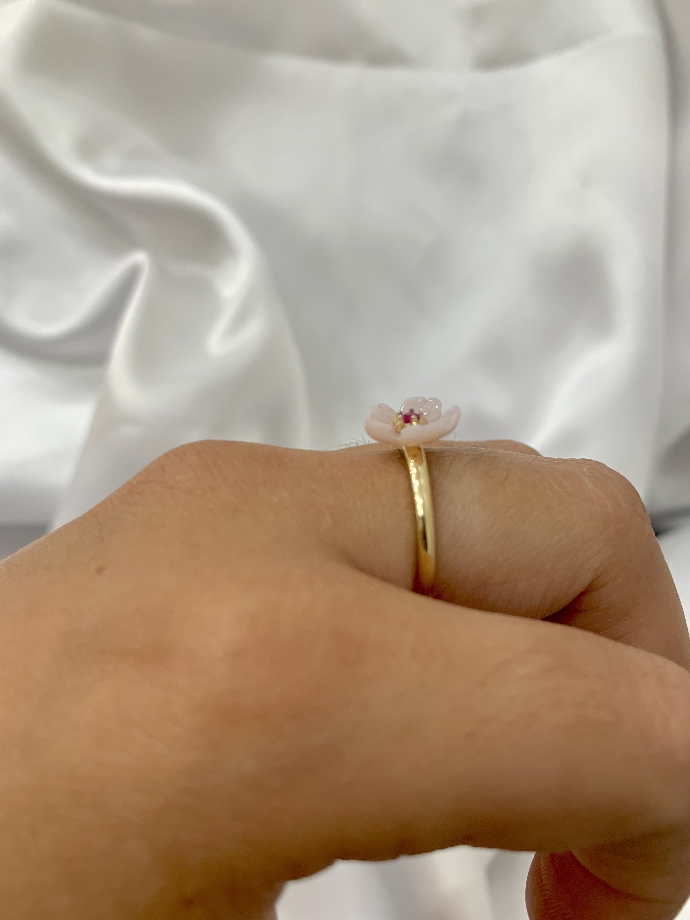 14K Flower Ring (rg9507 - Etsy