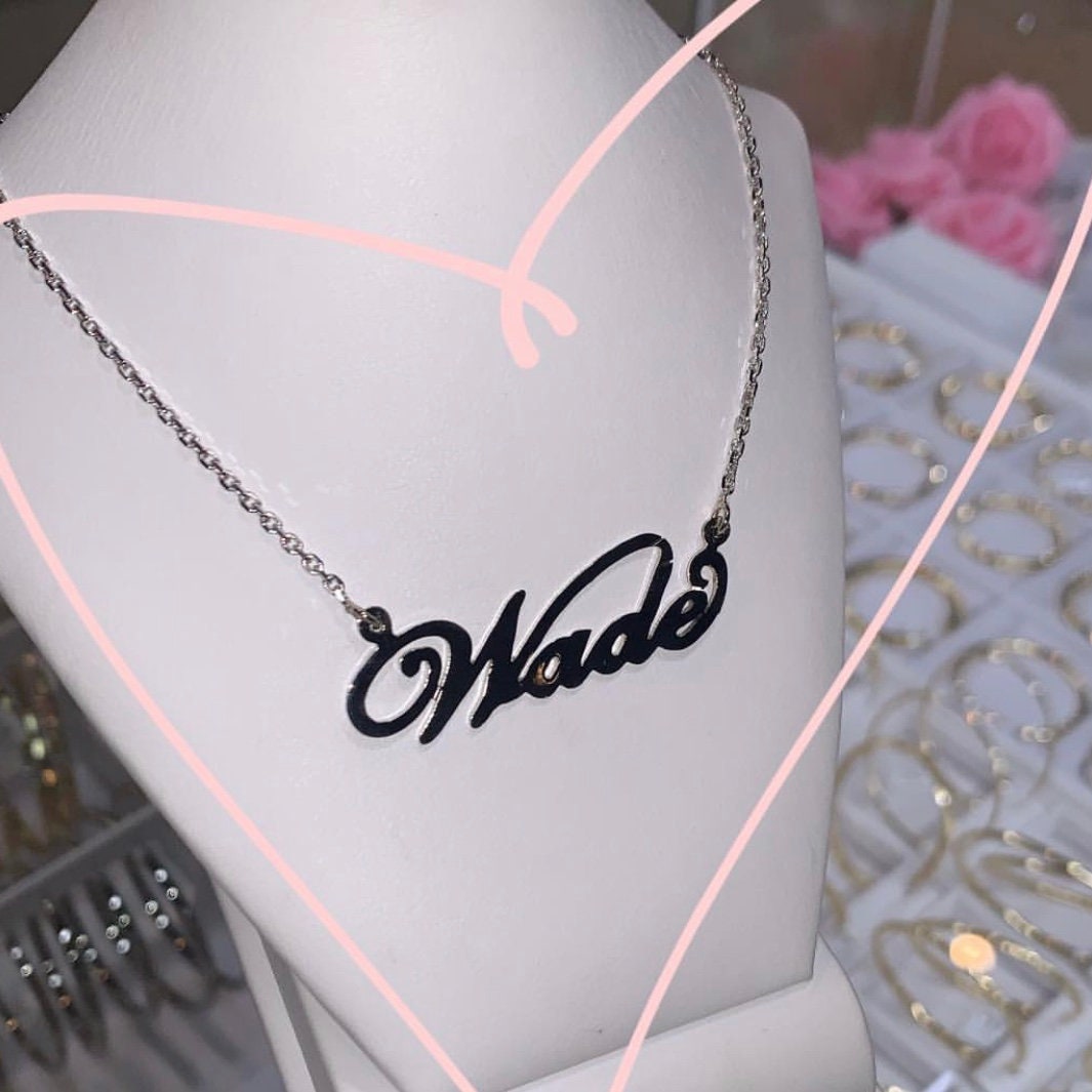 14K Custom Cursive Name Necklace - Etsy
