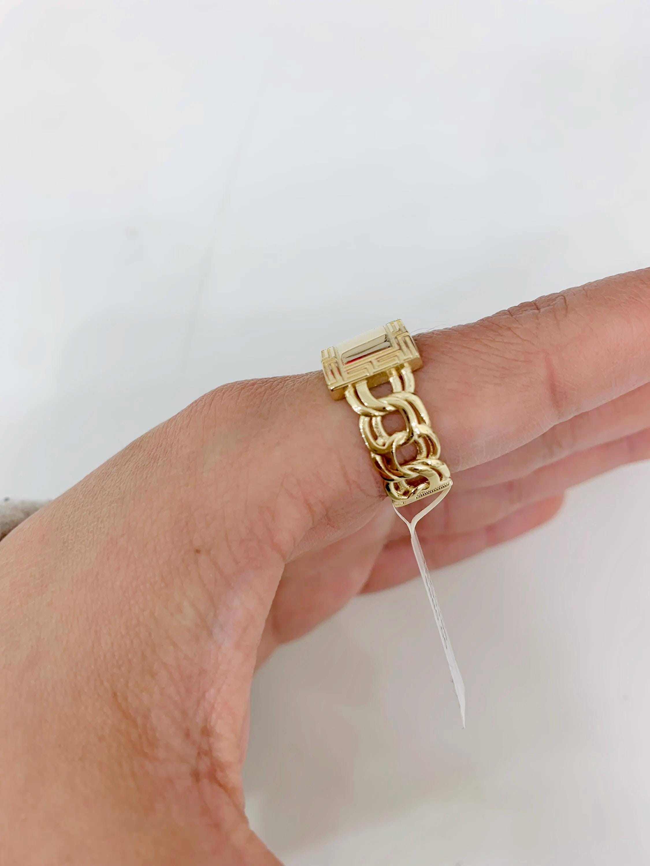 14K CHINO LINK RING - Etsy