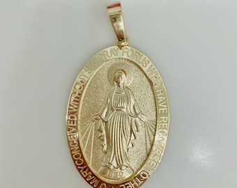 14K MIRACULOUS VIRGIN Pendant