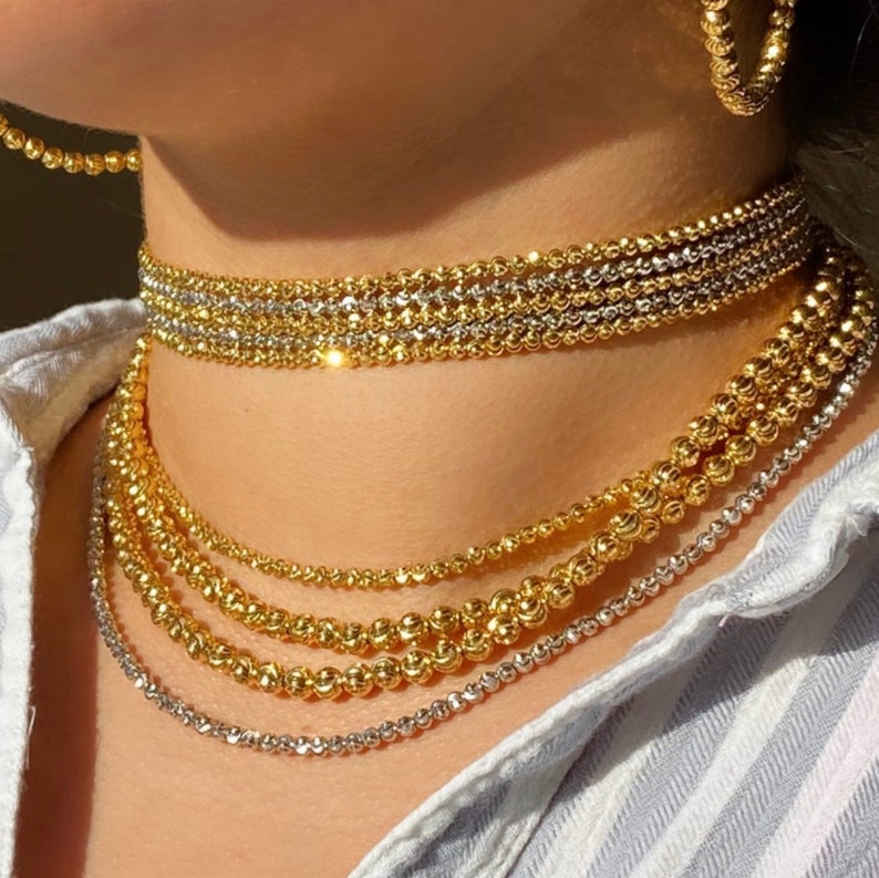 Yellow Beaded Choker