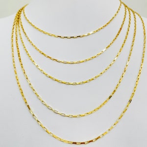 14K 1.5MM Small Box Open Link Chain