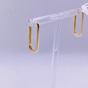 14K Paperclip Earrings