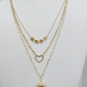 14K 3 IN 1 LOVE NECKLACE