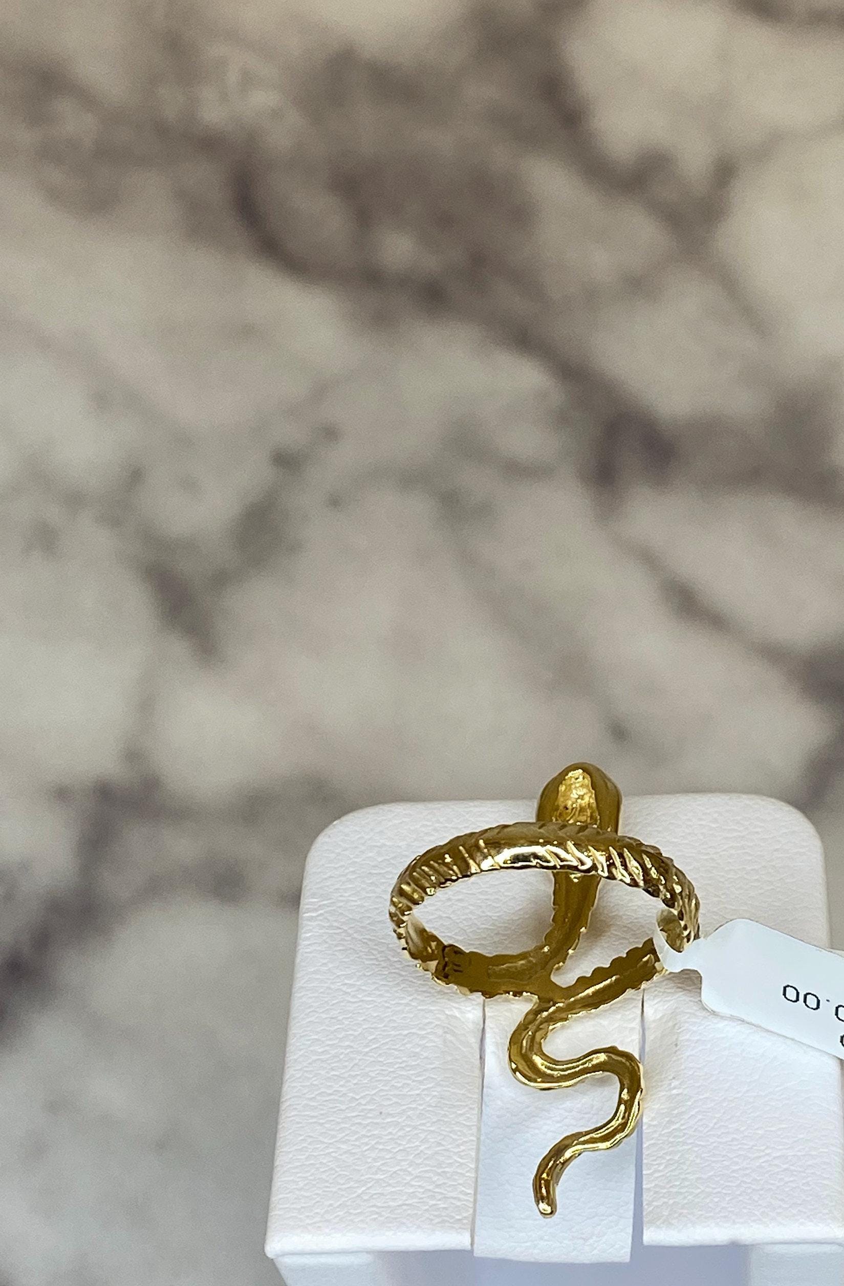 14k Vintage Snake Ring - Etsy