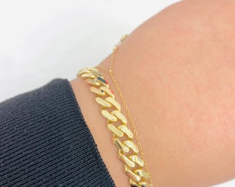 14K 8MM 8” MONACO BRACELET