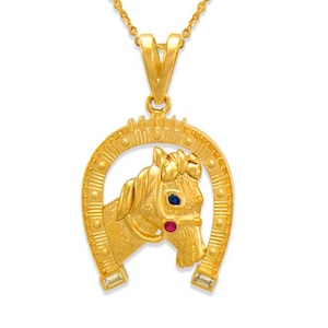 14K Horse Pendant