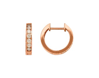 14K Rose Gold CZ Huggies