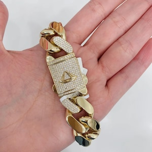 14K 19MM 9” MONACO BRACELET