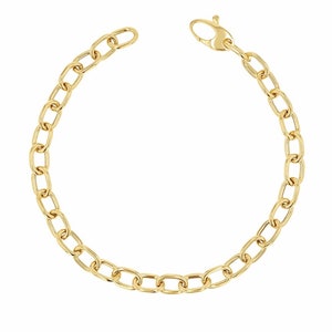 14K Oval Open Link Bracelet