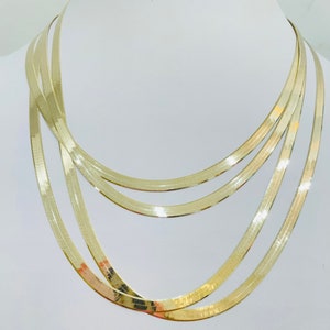 14K 4MM Herringbone