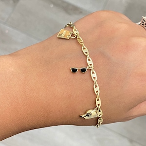 14K “Accessories” Charm Bracelet