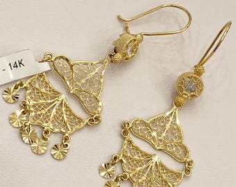14K Chandelier Earrings