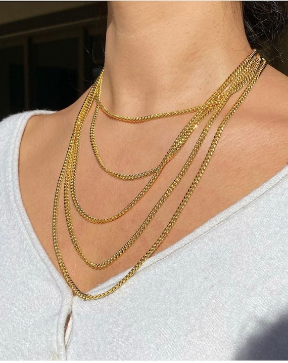 14K 4mm Miami Cuban | Etsy Australia