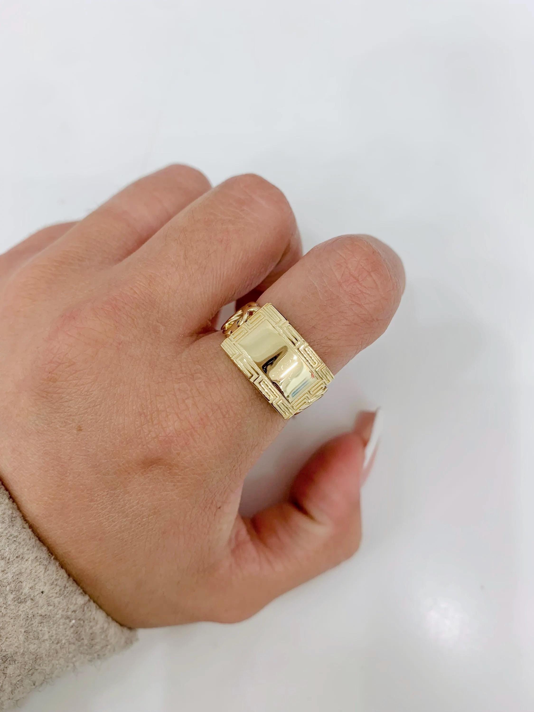 14K CHINO LINK RING - Etsy