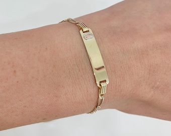 14K Baby Bracelet with Virgin Mary