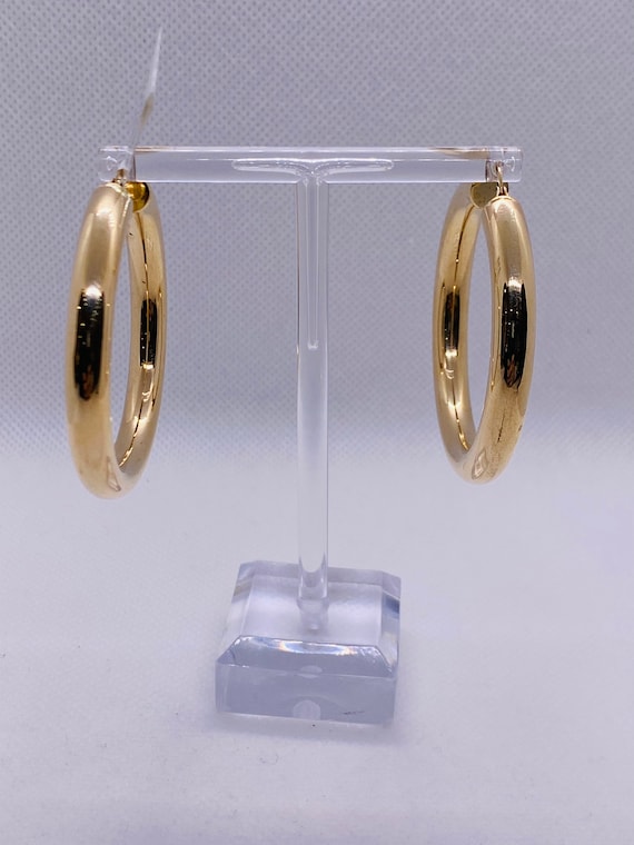 14K Medium Classic Donut Hoops