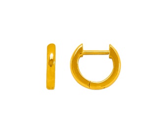 14K High Polished Mini Huggies