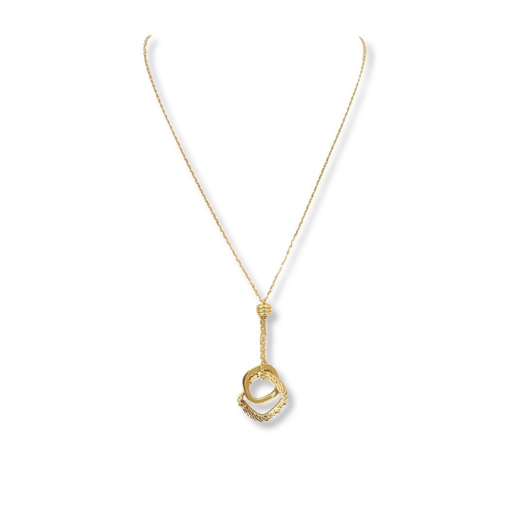 [ILYAND] 韓国ブランド☆14K GOLD☆Square Chouette Necklace ILYAND] 韓国ブランド☆14K GOLD☆Square Chouette Necklace