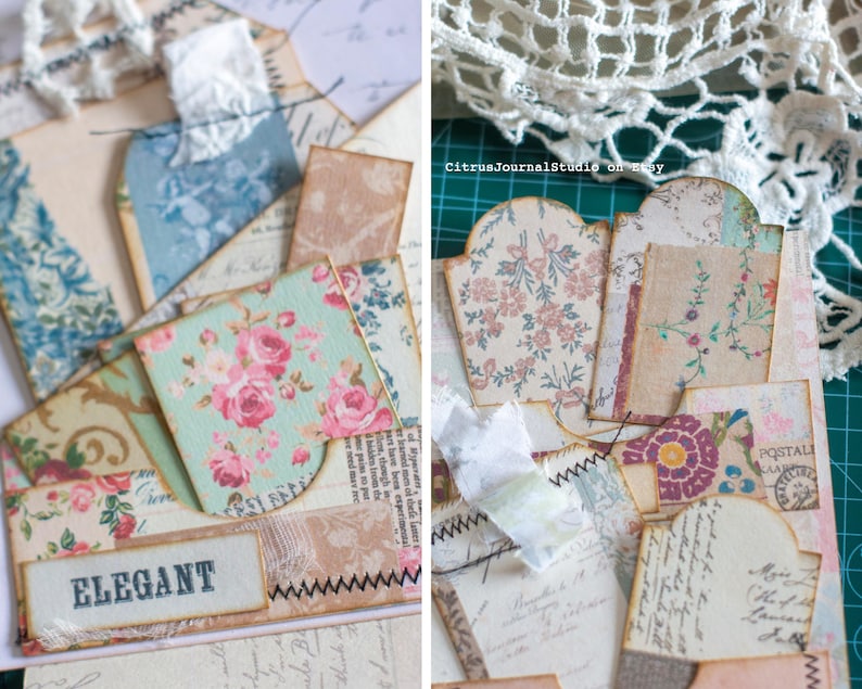 Shabby Chic Junk Journal Folio, Vintage Ephemera (digital Download) - Etsy