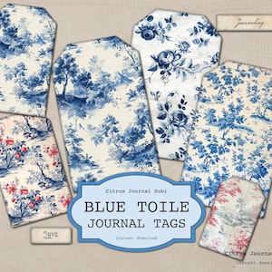 Étiquettes de journal indésirable, toile française, étiquettes bleues, étiquettes nature, hors-texte de journal, étiquettes imprimables, étiquettes françaises, journalisation indésirable, étiquettes roses vintage