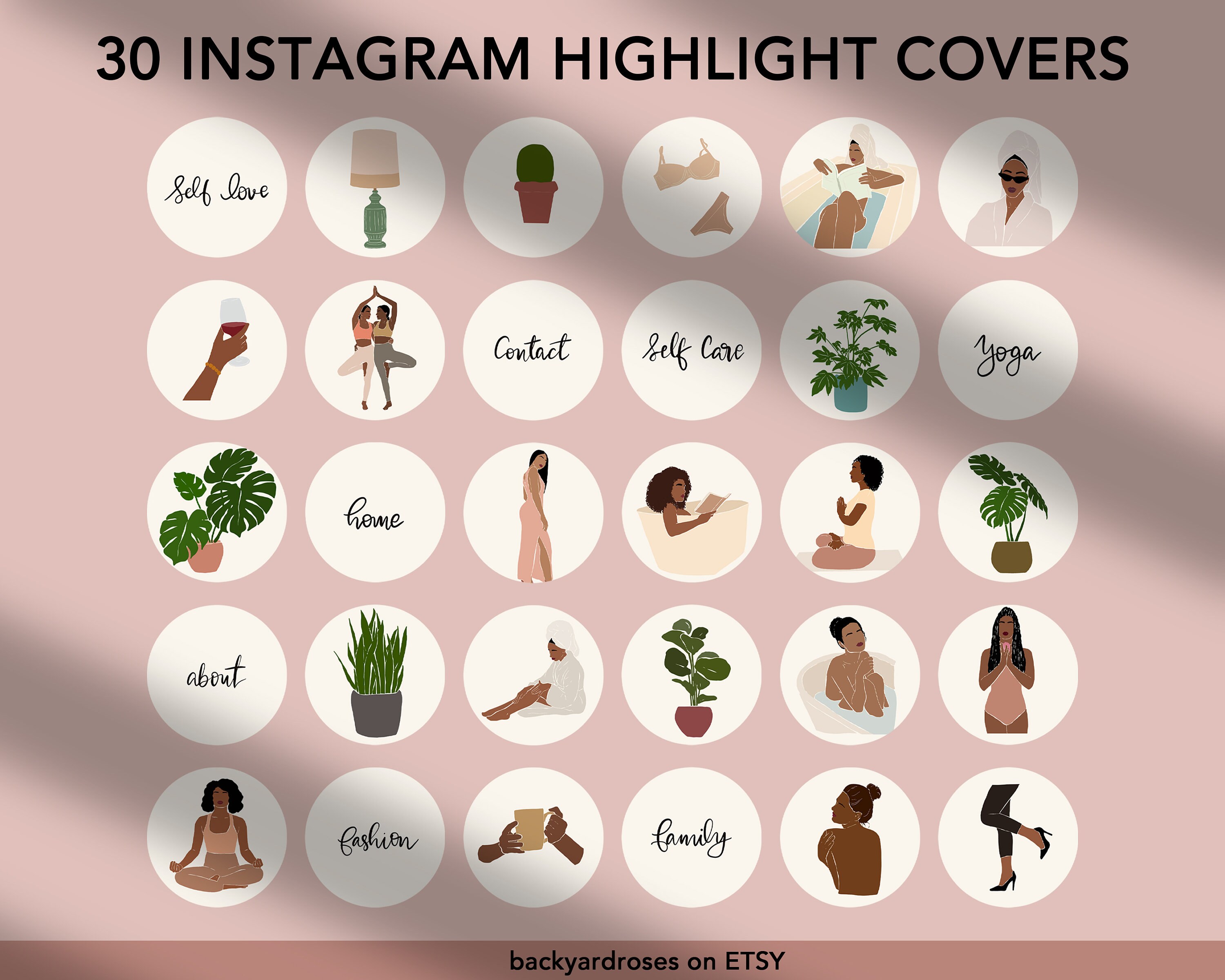 Self Highlights Self Care Icons Instagram Highlight Story Self Love | Etsy