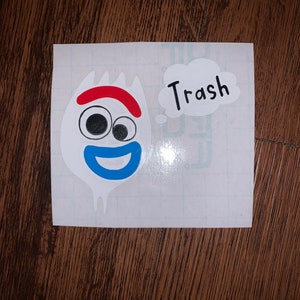 Toy Story Forky Trash Decal