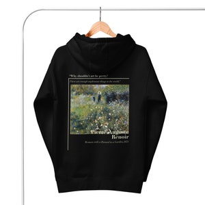Renoir Woman with a Parasol in a Garden Fine Art Hoodie | Artistic Gifts | Gifts for Painters | Cottage core | Floral Shirt | Impressionist
