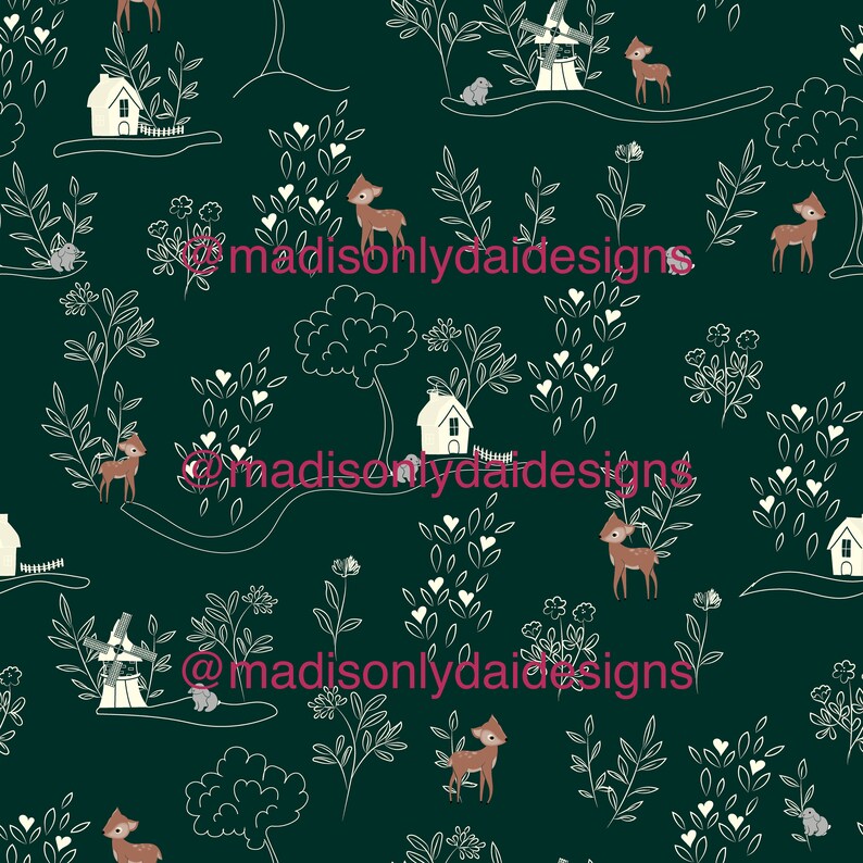 Custom Pattern Custom Fabric Pattern Custom Art Hand Drawn Pattern ...