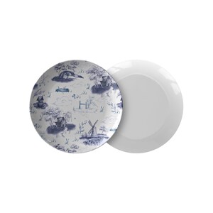 Assiettes Toile Toile | Décoration d'intérieur mignonne | Décor de mariage | Cadeaux de mariage | Assiettes de jardin | Dessiné à la main | Assiettes peintes | Cadeaux de pendaison de crémaillère |
