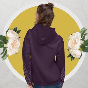 Women's Botanical Butterfly Hoodie | Cute Hoodies | Artist Gift | Botanical Art Inspired Clothing | Aesthetic Hoodies | Floral Shirt image 2