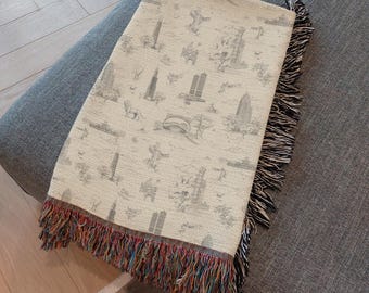 Chicago Toile Cotton Woven Blanket