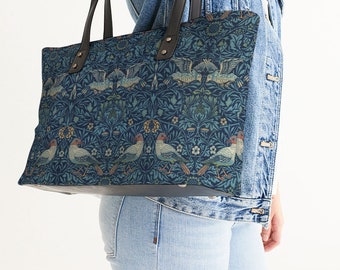 Stylish Tote William Morris Birds | Travel Bag | Artistic Tote | Cute Bags | Art | Gifts for Her | Gifts for Mom | Hand Drawn | Cute Bags