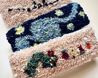 Hand Embroidered French Barrettes | Van Gogh Hair Clip